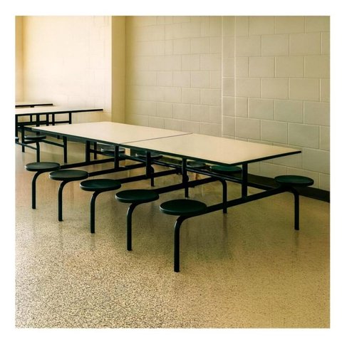 Mesa para Refeitório 8 Lugares MDF Branco de 25 mm - Fixo - Art Viva