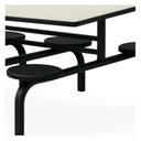 Ver imagem 4 de Mesa para Refeitório 8 Lugares MDF Branco de 25 mm - Fixo - Art Viva
