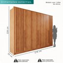 Ver imagem 3 de Guarda-Roupa Moscou Ripado Plus 6 Portas 6 Gavetas MDF