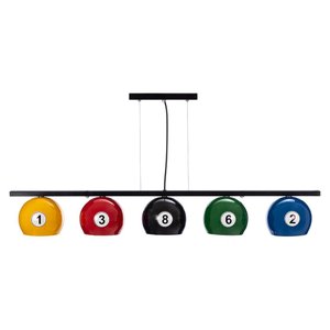Lustre Pendente Snooker 5 Bola Sala Jogos Mesa Bilhar Sinuca