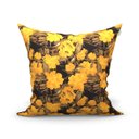 Ver imagem 6 de Capa para Almofada Floral Amarela Estampada 6 Unidades 60cm x 60cm Grande Tecido Jacquard