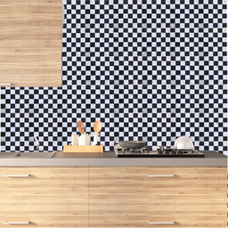 Pastilha Adesiva Rigida Decoração Banheiro Cozinha Quadricul - 3
