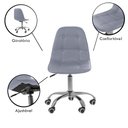 Ver imagem 3 de Cadeira Office Eiffel Botonê Ajustável Base Giratória Cinza + E-book