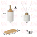 Ver imagem 3 de Kit Lavabo Difusor Banheiro Bambu Dispenser Líquido / 373