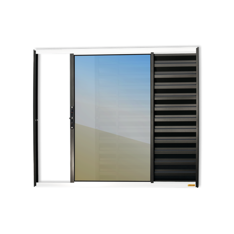 Veneziana Alumínio Confort 3F.80 x 100 V.Refl.Mix Preto Brimak