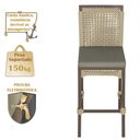 Ver imagem 4 de Mesa Bistrô e 2 Banquetas Roma Marrom Corda Náutica Estofado 8 Trama Original