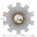 Ver imagem 4 de Espelho decorativo de parede redondo com moldura palitada Quasar Preto