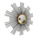 Ver imagem 2 de Espelho decorativo de parede redondo com moldura palitada Quasar Preto