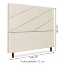 Ver imagem 3 de Cabeceira Casal 140 Cm com Frame Cristal Corino Bege Artte Bege