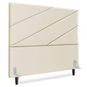 Ver imagem 1 de Cabeceira Casal 140 Cm com Frame Cristal Corino Bege Artte Bege