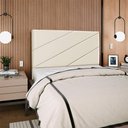 Ver mais imagens de Cabeceira Casal 140 Cm com Frame Cristal Corino Bege Artte Bege