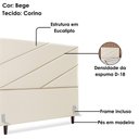 Ver imagem 4 de Cabeceira Casal 140 Cm com Frame Cristal Corino Bege Artte Bege