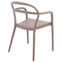 Ver imagem 4 de Cadeira Tramontina Sissi e Fibra de Vidro com Encosto Vazado e Braços Camurça