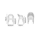 Ver imagem 2 de Cadeira Tramontina Sissi e Fibra de Vidro com Encosto Vazado e Braços Camurça