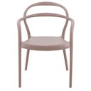 Ver imagem 7 de Cadeira Tramontina Sissi e Fibra de Vidro com Encosto Vazado e Braços Camurça