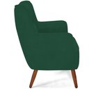 Ver mais imagens de Kit 02 Poltronas Decorativa Fixa Pés de Madeira Isabella D02 Veludo Verde B-303 - Lyam Decor