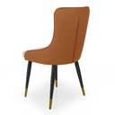 Ver imagem 5 de Cadeira de Jantar Estofada Verona Design Italiano Encosto Anatômico Base em Metal - Bege/caramelo