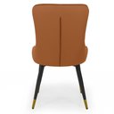 Ver imagem 6 de Cadeira de Jantar Estofada Verona Design Italiano Encosto Anatômico Base em Metal - Bege/caramelo