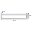 Ver imagem 3 de Prateleira para Livros Mdf Branco Tx 60l X 12p X 12a Cm Prtbr019