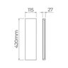 Arandela Stella Reflex Led 42cm Ip65 12w Bivolt Branco - 3000k - Luz Amarela - 5
