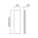Ver imagem 5 de Arandela Stella Reflex Led 42cm Ip65 12w Bivolt Branco - 3000k - Luz Amarela
