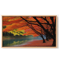 Ver imagem 2 de Quadro Decorativo N°137 115x70cm - Panorâmico Paisagem Árvores de Outono no Rio - Rollflex