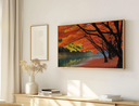 Ver imagem 1 de Quadro Decorativo N°137 115x70cm - Panorâmico Paisagem Árvores de Outono no Rio - Rollflex