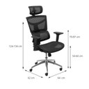 Ver imagem 2 de Cadeira para Escritório Presidente Ergonômica NR17 Tela Mesh Preto