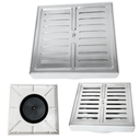 Ver imagem 2 de Ralo de Banheiro 15x15 Inox Abre Fecha Veneziana 15x15 Base Branco e Caixa Sifonada 150mm