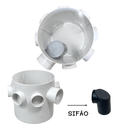 Ver imagem 3 de Ralo de Banheiro 15x15 Inox Abre Fecha Veneziana 15x15 Base Branco e Caixa Sifonada 150mm