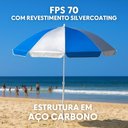 Ver imagem 2 de Guarda-sol Mor 1,80m Fps 70 Estrutura Aço Carbono Resistente:azul