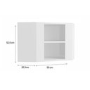 Ver imagem 3 de Armário Aéreo P- Cozinha Canto Oblíquo Gourmet 7013 1 Porta 68cm Branco - Bertolini