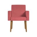 Ver imagem 4 de Poltrona Decorativa Cadeira Consultorio com Puff - Balaqui Cor:rosa