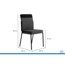 Ver imagem 3 de Mesa Sala Jantar Átria 160cm + 6 Cadeiras Duo Preto Carraro