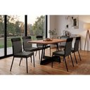 Ver imagem 1 de Mesa Sala Jantar Átria 160cm + 6 Cadeiras Duo Preto Carraro