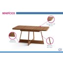 Ver imagem 4 de Mesa Sala Jantar Átria 160cm + 6 Cadeiras Duo Preto Carraro