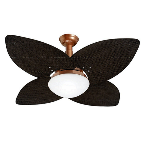 Ventilador de Teto Jet Aspen Venti-delta Cobre 4Pás Rattan Tabaco 110V