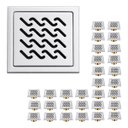 Ver imagem 1 de Ralo 10x10 Inox Kit 30 Uni Banheiro Anti Inseto Odor Casa Quintal Lavabo Jardim Varanda Higienico Re