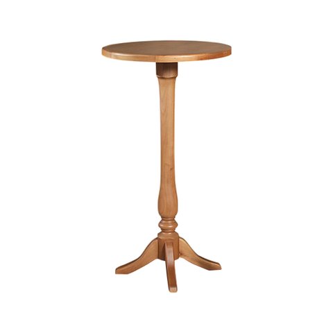 Mesa Bistro Redonda Madeira Maciça Rústica - Castanho