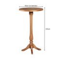 Ver imagem 3 de Mesa Bistro Redonda Madeira Maciça Rústica - Castanho