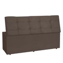 Ver imagem 4 de Kit Painel e Calçadeira Baú Casal 1,40m Roma Suede Marrom - Pallazio