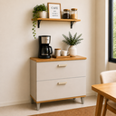 Ver imagem 1 de Balcao Bella 80cm 1 Porta Basculante 1 Gaveta Freijo / Off White MGM