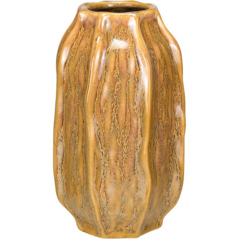 Vaso Decorativo Enfeite Casa Home&co Cerâmica 20x14x14cm Bege