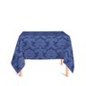 Toalha de Mesa Quadrada em Tecido Jacquard Azul Marinho Medalhão Tradicional 2,80m X 2,80m - 1