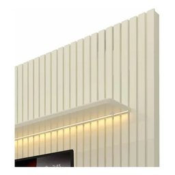 Painel Home Nobre Ripado para Tv até 85" Led 230cm Gelius Móveis Off White - 4
