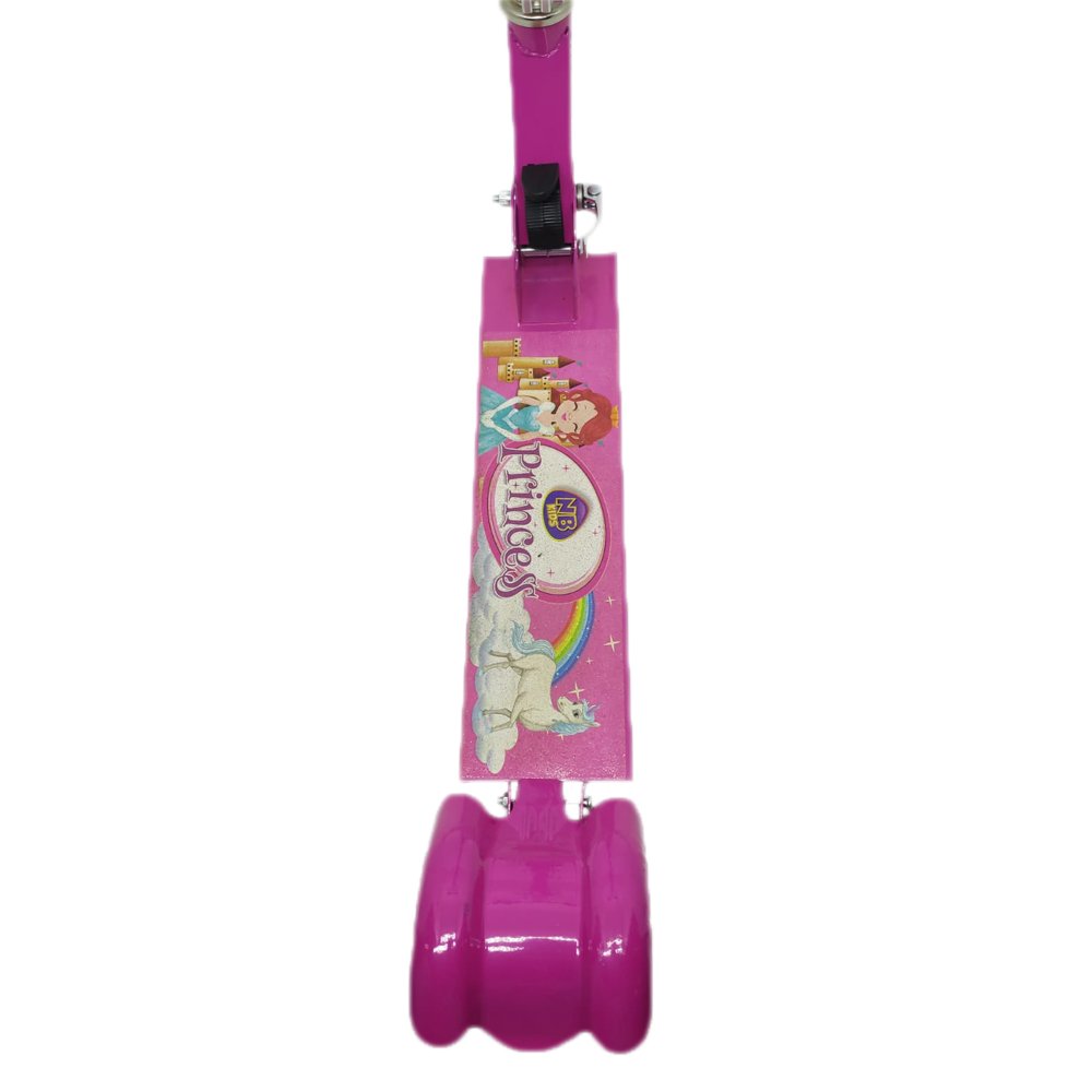 Patinete Nbkids Scooter de Ferro Dobrável Altura Regulável - Rosa / Princesa - 3