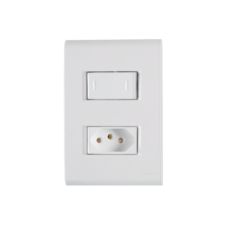 Conjunto Interruptor Paralelo + Tomada 2p+t 20a 4x2 Tramontina Liz