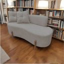 Ver mais imagens de Namoradeira Sofá Feijão Luna Orgânica Linho Cinza