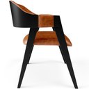 Ver imagem 6 de Kit 4 Cadeiras Sala de Jantar Estar Living Estofada Suran L02 Preto Couríssimo Camel - Lyam Decor