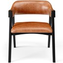 Ver imagem 3 de Kit 4 Cadeiras Sala de Jantar Estar Living Estofada Suran L02 Preto Couríssimo Camel - Lyam Decor